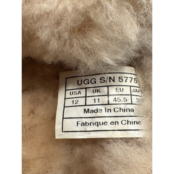 UGG Ascot Suede Slippers Shearling Lined Loafers 12 Chestnut Brown Excellent main image 6